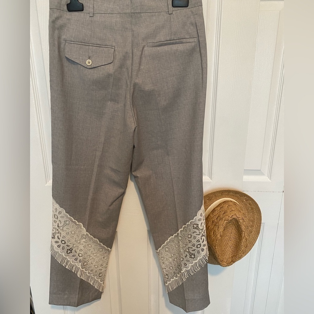 Golden Goose RARE Deluxe Brand Veneza capri grey pants trousers lace high rise - Picture 10 of 16